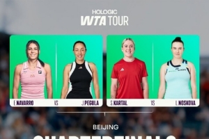 本届中网女单八强生涯进1000赛八强次数：高芙&佩古拉20次列第一