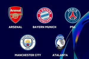 ✔️欧足联确认阿森纳拜仁巴黎曼城亚特兰大，已锁定16强或附加赛